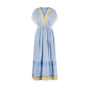 LEMLEM NWOT Jemari Plunge Neck Dress in Sky Size S